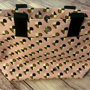 Coach checkered heart tote bag.